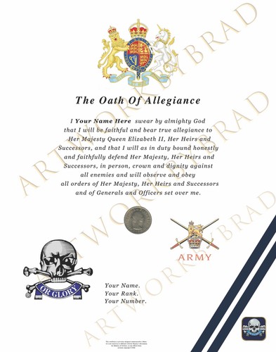 17th 21st lancers oath of - 17th/21st,